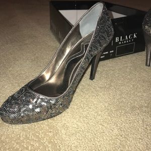 Sparkly heels worn once